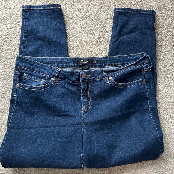 torrid Denim - Torrid 20R Denim Skinny Jeans Dark Blue Stretch